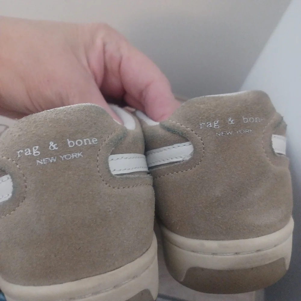 Rag & Bone Retro Court Sneakers Tan Sz 38 7.5